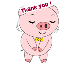 Pink Circle Pig sticker #10670776