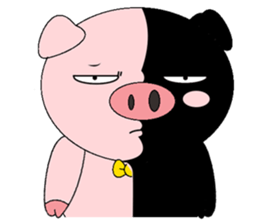 Pink Circle Pig sticker #10670782