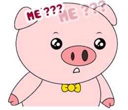 Pink Circle Pig sticker #10670789