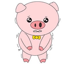 Pink Circle Pig sticker #10670792
