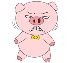 Pink Circle Pig sticker #10670796