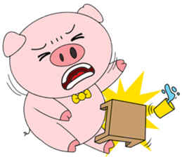 Pink Circle Pig sticker #10670797