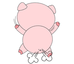 Pink Circle Pig sticker #10670801