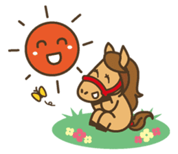 Cute horses and their friends sticker #10671427