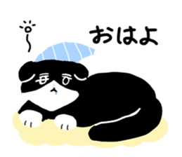 Zucco's white and black cat Sticker sticker #10671864