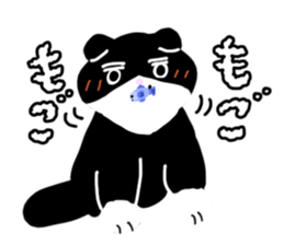 Zucco's white and black cat Sticker sticker #10671870