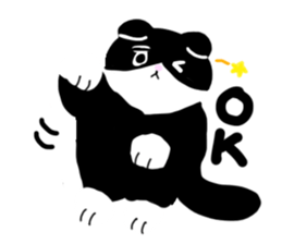 Zucco's white and black cat Sticker sticker #10671872