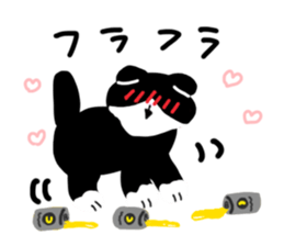 Zucco's white and black cat Sticker sticker #10671883