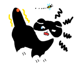 Zucco's white and black cat Sticker sticker #10671895