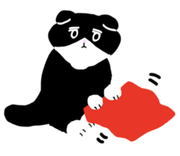 Zucco's white and black cat Sticker sticker #10671900