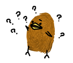 Fingerprint Chick sticker #10672554