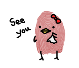 Fingerprint Chick sticker #10672556