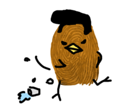 Fingerprint Chick sticker #10672571