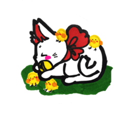 whitecatrinchanoffunsticer sticker #10673277