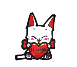 whitecatrinchanoffunsticer sticker #10673292