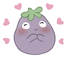 Three little eggplants sticker #10673786
