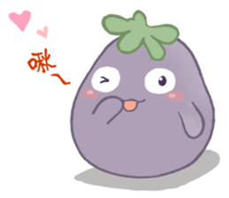 Three little eggplants sticker #10673788