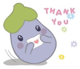 Three little eggplants sticker #10673791