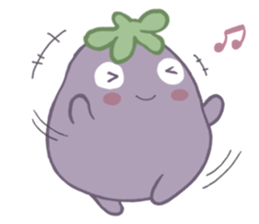 Three little eggplants sticker #10673792