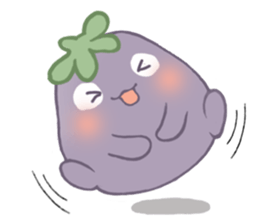 Three little eggplants sticker #10673799