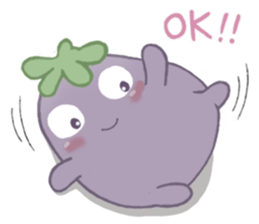 Three little eggplants sticker #10673805