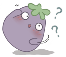 Three little eggplants sticker #10673807