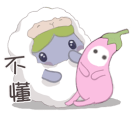 Three little eggplants sticker #10673808