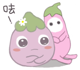 Three little eggplants sticker #10673809