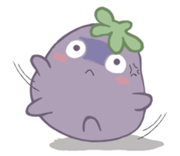 Three little eggplants sticker #10673816
