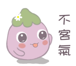 Three little eggplants sticker #10673817
