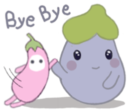 Three little eggplants sticker #10673822