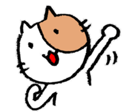 Baseball cats in the baseball park. sticker #10674222