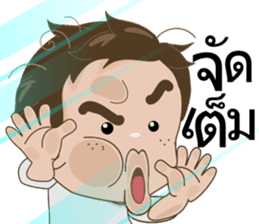 Ton-Kla: big head n curly hair sticker #10674510