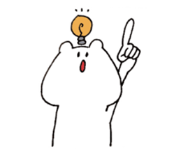 Bear and fried shrimp. sticker #10674921