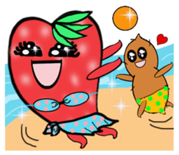 Strawberry and her lover 2 sticker #10675609