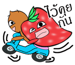 Strawberry and her lover 2 sticker #10675623