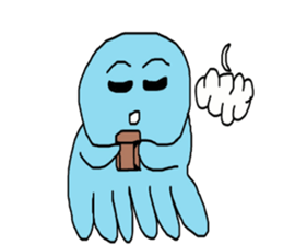 Octopus Smurfs Hu Ba (Living in China) sticker #10676122