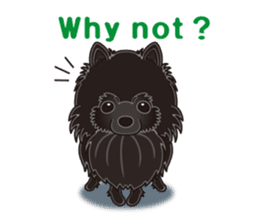 A sticker willingly. Black Pomeranian EV sticker #10676511