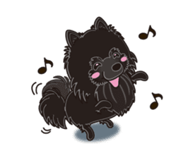 A sticker willingly. Black Pomeranian EV sticker #10676525