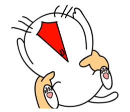 ugly cat, white cat (international .ver) sticker #10676584