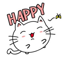 ugly cat, white cat (international .ver) sticker #10676586