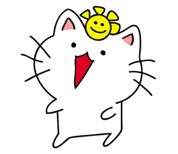 ugly cat, white cat (international .ver) sticker #10676587