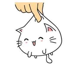 ugly cat, white cat (international .ver) sticker #10676591