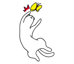 ugly cat, white cat (international .ver) sticker #10676594