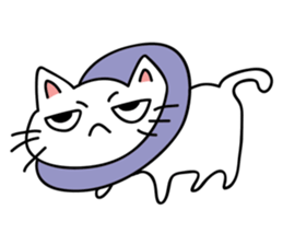 ugly cat, white cat (international .ver) sticker #10676597