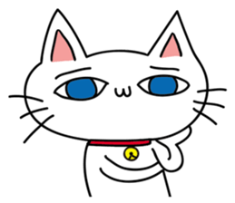ugly cat, white cat (international .ver) sticker #10676600