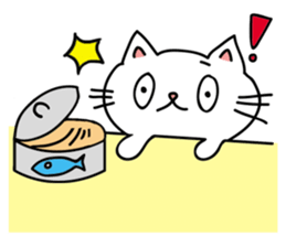 ugly cat, white cat (international .ver) sticker #10676602