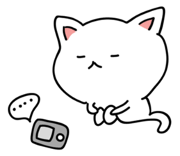 ugly cat, white cat (international .ver) sticker #10676603