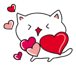 ugly cat, white cat (international .ver) sticker #10676605