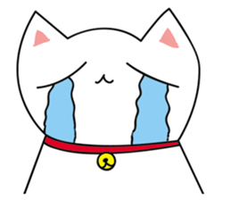 ugly cat, white cat (international .ver) sticker #10676607